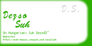 dezso suh business card